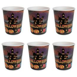 Halloween Parti Papír Pohár - 250 ml, 6 db-os