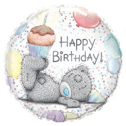 18 inch-es Tatty Teddy Birthday Cupcake Szülinapi Fólia Lufi